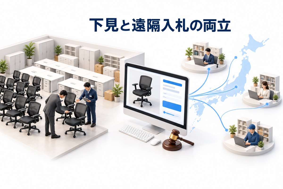 下見と遠隔入札の両立